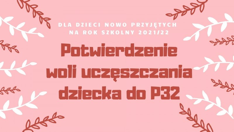 Uwaga Rodzice nowo przyjętych dzieci