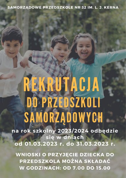 Rekrutacja na rok szkolny 2023/2024