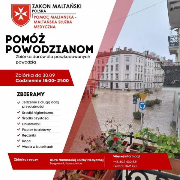 Prosimy o pomoc dla powodzian!