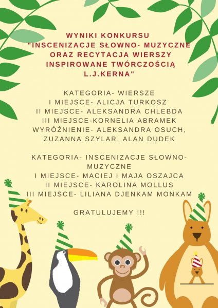 WYNIKI KONKURSU 